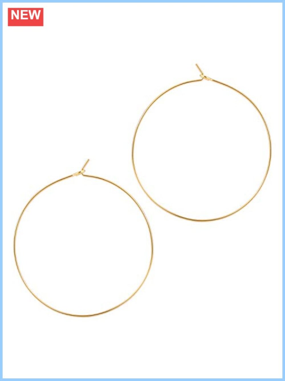 Thin Gold Hoop Earrings Hypoallergenic Lightweight Large Dainty